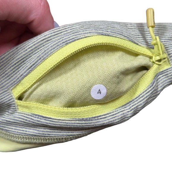 Lululemon Women's Sz 4 Cropped 22'' Leggings Gray / Green w Back Zip Pocket - Picture 2 of 8